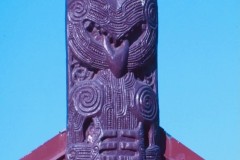 Tekoteko on Tūwhiwhia wharenui at Ōpureora Marae, Matakana Island.